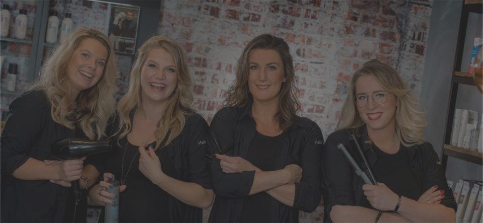 Het team in de salon